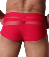 Panel Red Swim Brief back view by Gigo Underwear