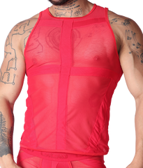 Panel Red Tank by Gigo Underwear