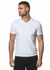 Sorona v-neck tee white short-sleeve t-shirt made from sorona fabric for comfortable everyday wear