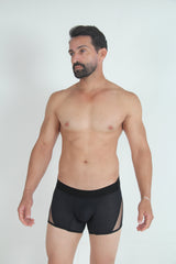 Tulio Mesh Panel Trunk Underwear - Black