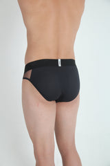 Tulio Mesh Panel Briefs Underwear - Black