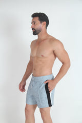 Tulio Panel Fleece Short - Grey/Black