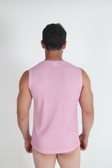 Tulio Lace Muscle Tank Top