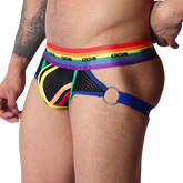 Pride Jockstrap front view by Gigo Underwear