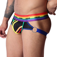 Pride Jockstrap front view by Gigo Underwear