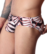 Prisma Black Swim Brief front view by Gigo Underwear