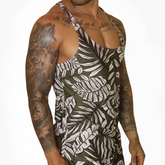 Prisma Green Tank front view by Gigo Underwear