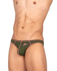 Private Structure EPUS4563 Prime Eutopia Bikini Brief Color Olive