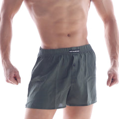 MetroMaleWear Silk Satin Boxer Khaki S33-26