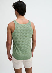 ST33LE Stretch Ripped Knit Tank - Cactus