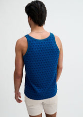 ST33LE Stretch Ripped Knit Tank - Petrol