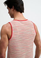 ST33LE Space Dye Textured Knit Tank - Poppy