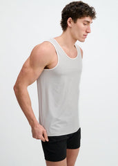 ST33LE Textured Stretch Mesh Performance Tank - White/Black