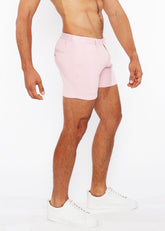 LINEN-LOOK TEXTURED SHORT W/ ZIP POCKETS