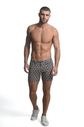 Bedruckte Stretch-Strickshorts