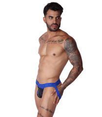Star Blue Jockstrap on model by Gigo Underwear