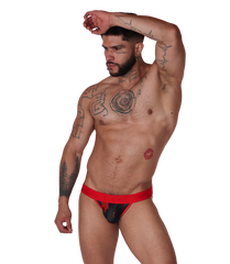 Star Red Jockstrap on model by Gigo Underwear
