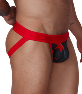 Star Red Jockstrap front view by Gigo Underwear