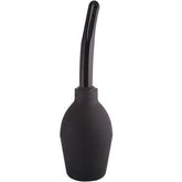 Black Titus Douche with a bulbous base and a long, curved nozzle against a white background.