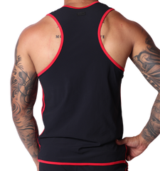 Typer Black Tank back view by Gigo Underwear