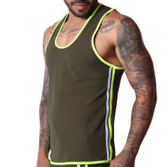 Typerhot Green Tank front view by Gigo Underwear