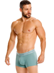 Teal unico ceramic trunks briefs with subtle elastic waistband in color 43-green for comfortable wear