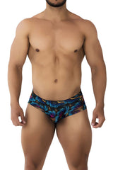 Boxer imprimé Xtremen 91170 Feuilles colorées