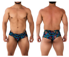 Boxer imprimé Xtremen 91170 Feuilles colorées