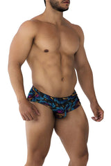 Boxer imprimé Xtremen 91170 Feuilles colorées