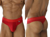Xtremen 91268 Microfiber Mesh Thongs Color Red