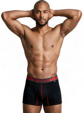 Black boxer briefs with red contrast stitching and a red-lettered "XTREMEN" waistband.