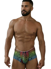Xtremen 91283 Rainbow Printed Microfiber Briefs Color Labyrinth