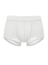 Activestripe cotton trunk white striped boxer briefs with smooth elastic waistband and subtle vertical ribbing