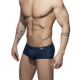 Navy blue ad basic sunga briefs with subtle logo on waistband designed for comfortable swimwear use