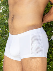 White little boy blue design adam square cut men’s briefs with perforated mesh side panel for breathability