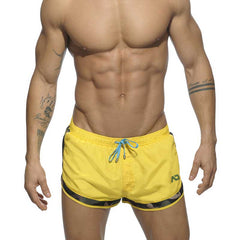 Maillot de bain short Rocky à détails camouflage Addicted Jaune ADS121 Taille S