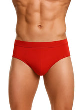 Red men’s cotton briefs with smooth form-fitting design from assorted cotton brief 4 pieces pack