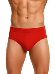 Red men’s cotton briefs with smooth form-fitting design from assorted cotton brief 4 pieces pack