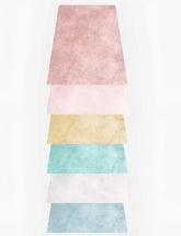 A stack of six pastel colored textured paper sheets for barcode berlin 5 pack mask filters c 95 white size one size