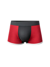 Basix Comfort One Trunk red and black boxer briefs with white trim designed for comfortable everyday wear