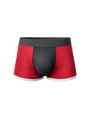 Basix Comfort One Trunk red and black boxer briefs with white trim designed for comfortable everyday wear