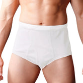 White cotton briefs with a clean classic design in a big mans cotton brief 2-pack