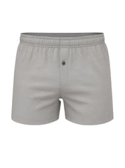 Big mans cotton knit boxer 2-pack gray heather cotton boxer shorts with button closure and elastic waistband