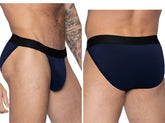 Navy blue bike athletic bas331 active jock brief with black elastic waistband designed for support and comfort