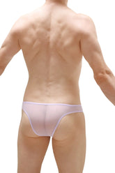 Sheer lavender mesh brief bikini capri net lilac with smooth form-fitting design