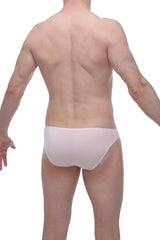 A pair of light pink form-fitting bamboo briefs from bikini colline designed for comfort and style
