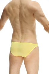 Bright yellow smooth textured bikini dome plum yellow briefs for comfortable everyday wear