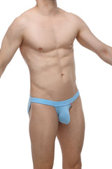 Light blue men’s briefs bikini manol bamboo blue with snug fit elastic waistband made from bamboo fabric