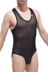 Body jockstrap en filet noir