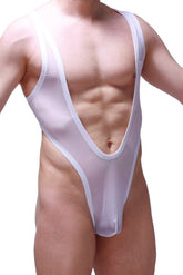 PetitQ Bodysuit Thong Lepuil Net White